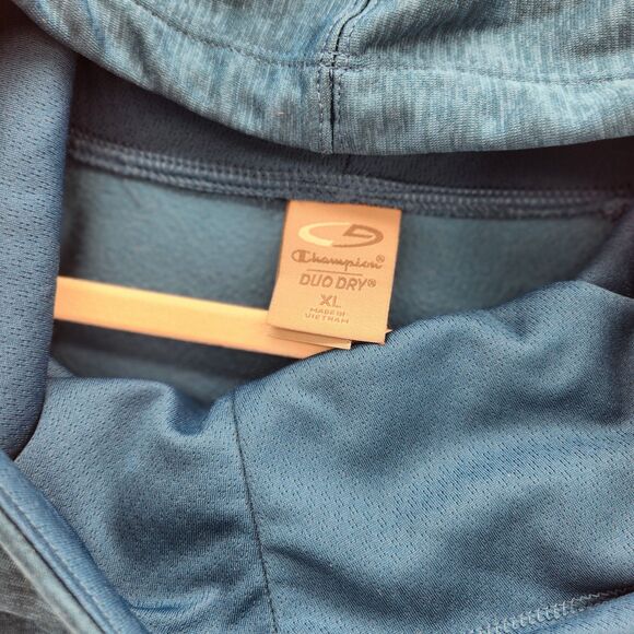 Champion Duo Dry XL green hoodie long sleeve pullover sweatshirt - Picture 4 of 8